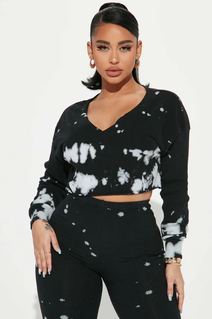 Fashion Nova Let Me Chill Jogger Set - Black/combo Legging Sets