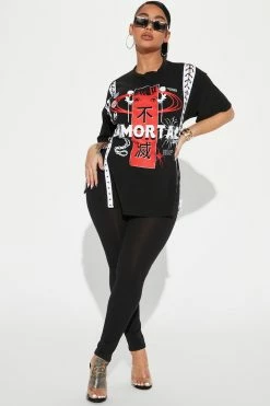 Fashion Nova Immortal Love Legging Set - Black