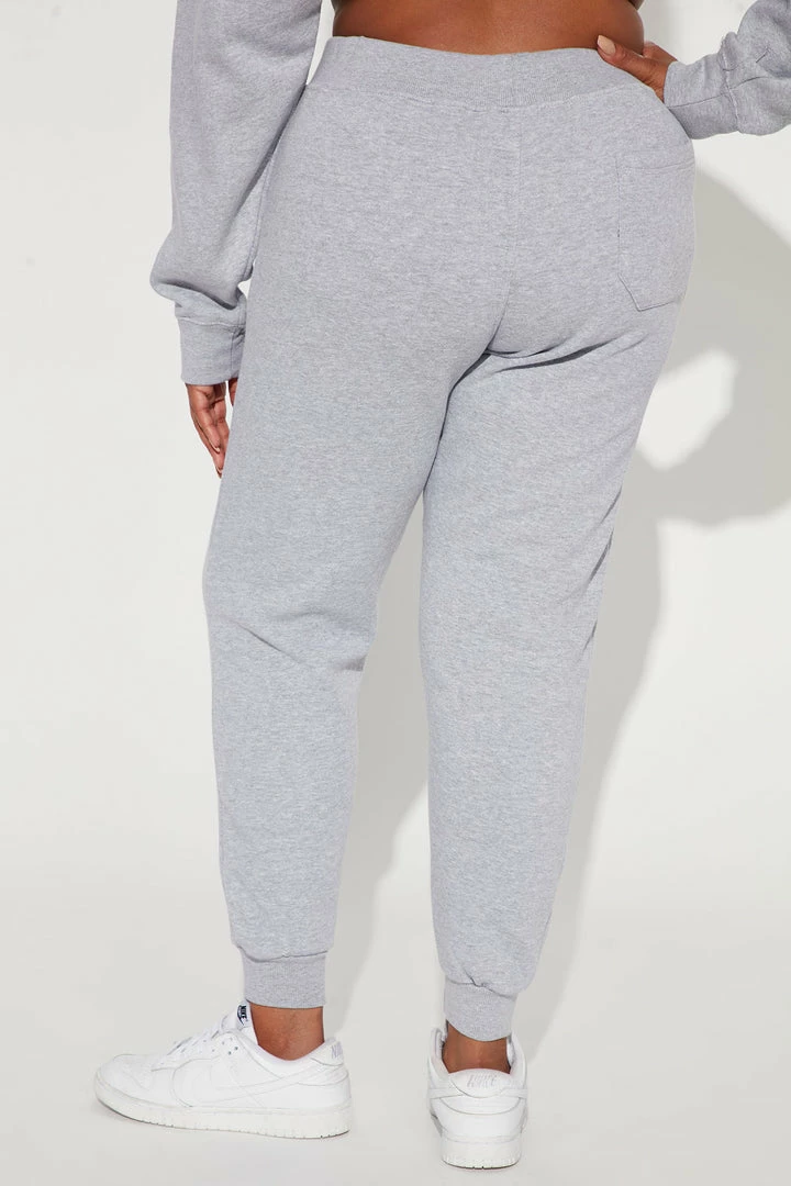 Fashion Nova Matching Separates Ruthless Rebel Jogger - Heather Grey