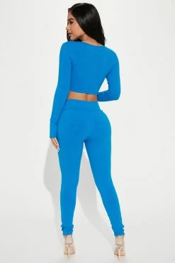 Fashion Nova Analisa Snatched Legging Set - Blue