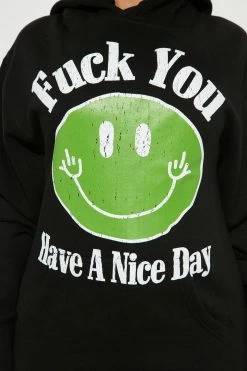 Fashion Nova Matching Separates Fuck You Have A Nice Day Hoodie - Black