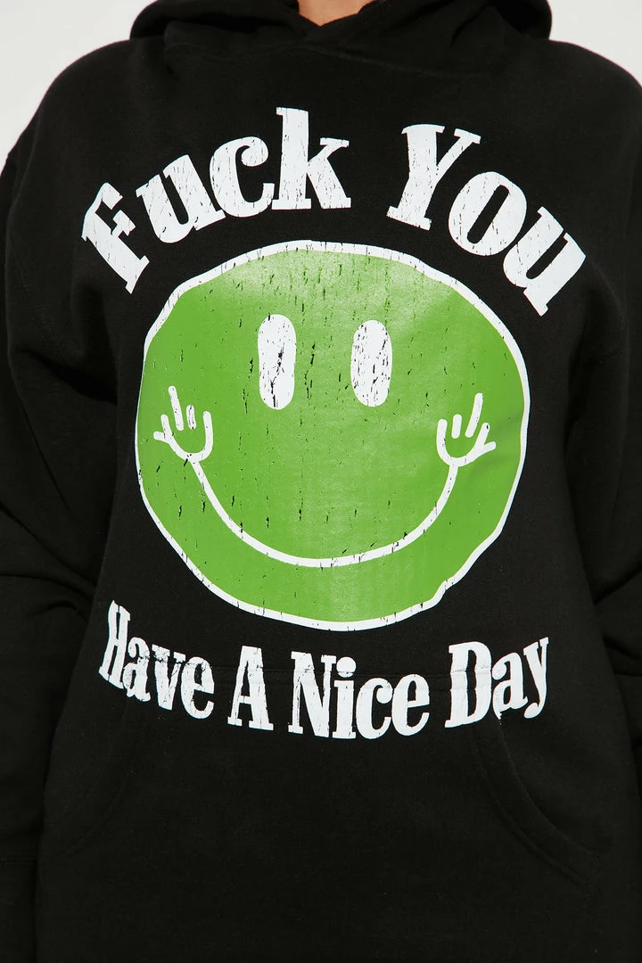 Fashion Nova Matching Separates Fuck You Have A Nice Day Hoodie - Black