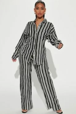 Fashion Nova Keep Focus Pant Set - Black/combo