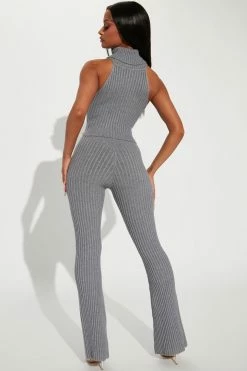 Fashion Nova Sweater Sets Tag Along Sweater Pant Set - Grey