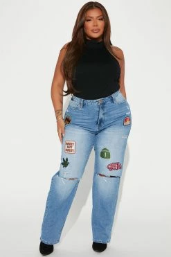 Fashion Nova Matching Separates California High Rise Straight Leg Jeans - Medium Wash