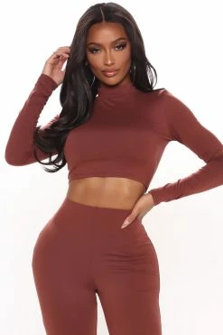 Fashion Nova Meet At My Favorite Spot Legging Set - Brown