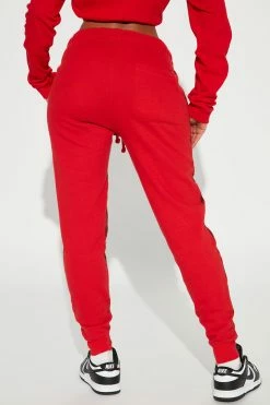 Fashion Nova Savage Crown Jogger - Red