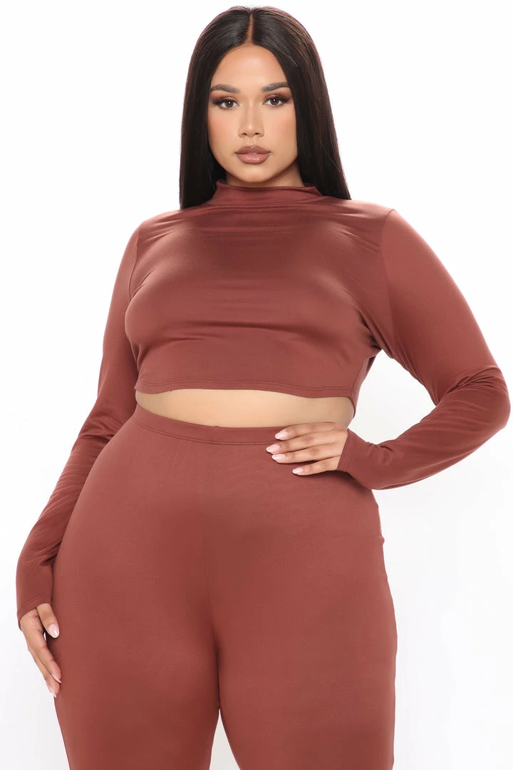 Fashion Nova Meet At My Favorite Spot Legging Set - Brown