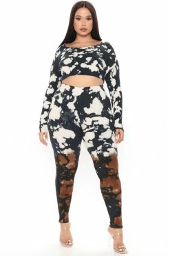 Fashion Nova Best Of Both Worlds Legging Set - Black/combo