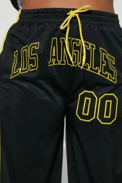 Fashion Nova Matching Separates Los Angeles Sport Pant - Black/Yellow