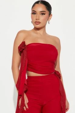 Fashion Nova Wide Leg Sets Choose Me Pant Set - Red