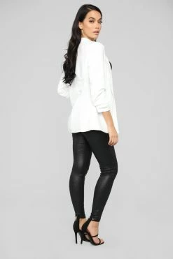 Fashion Nova The Celine Blazer - Ivory Matching Separates