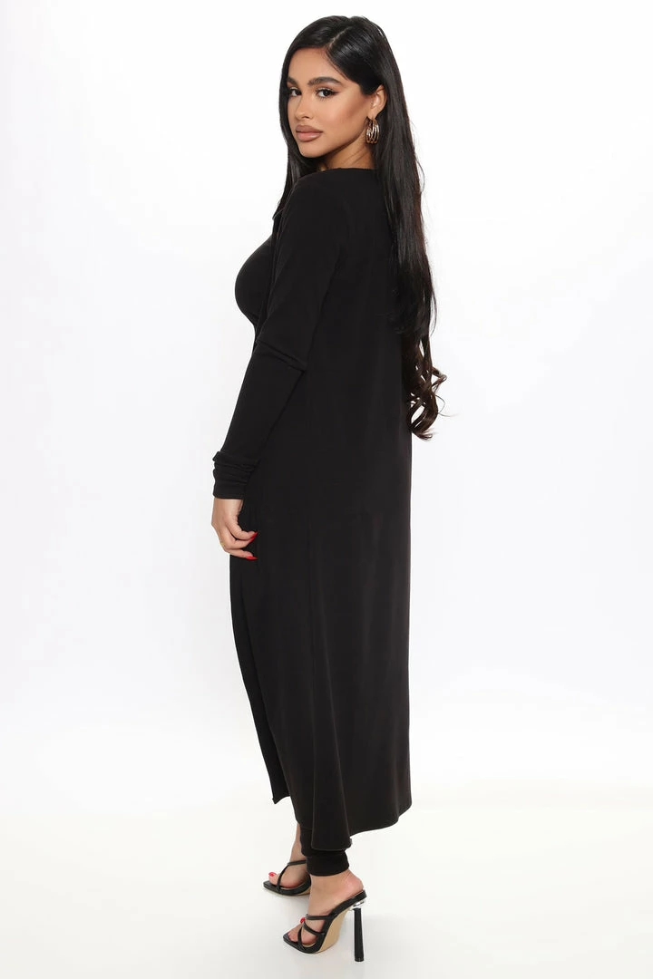 Fashion Nova Movin' On Ribbed 3 Piece Legging Set - Black Legging Sets