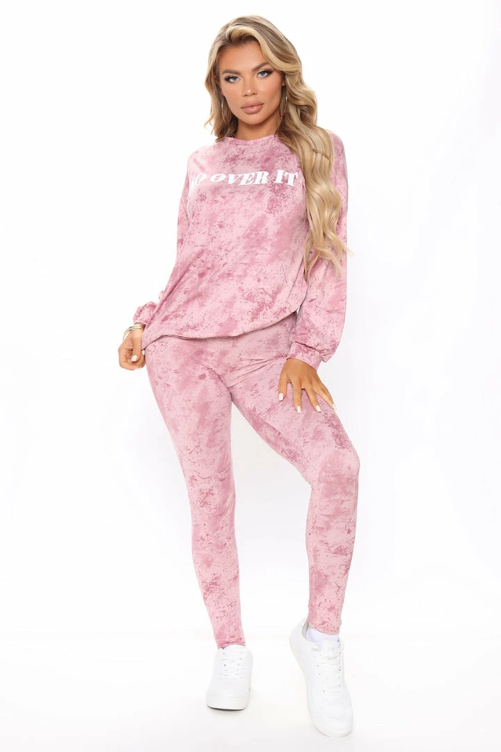 Fashion Nova Chillin Legging Set - Mauve