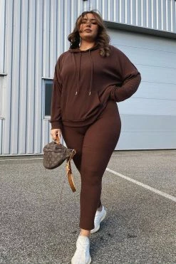 Fashion Nova Ava Legging Set - Brown Legging Sets