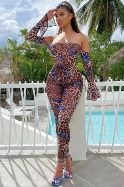 Fashion Nova Blooming Into Beauty Butterfly Set - Brown/combo