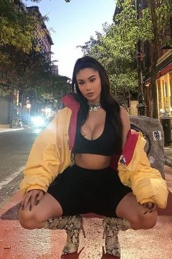 Fashion Nova Bondoc Biker Short Set - Black