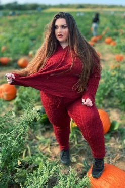 Fashion Nova Can You Knit It Sweater Set - Burgundy Sweater Sets