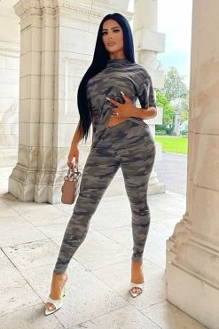 Fashion Nova Chelsea Camo Legging Set - Camouflage