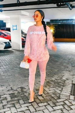 Fashion Nova Chillin Legging Set - Mauve