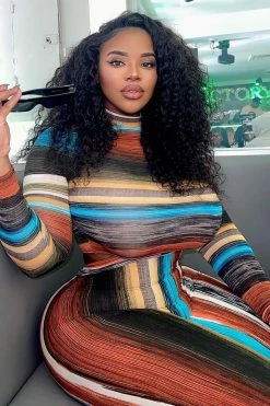 Fashion Nova Colette Pant Set - Teal/combo Wide Leg Sets