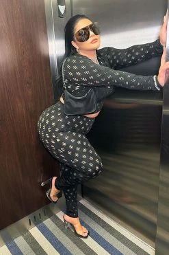 Fashion Nova Enough Play Bestie Legging Set - Black