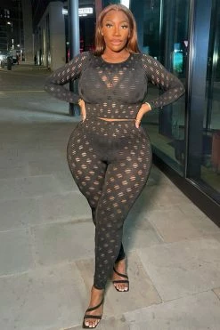 Fashion Nova Enough Play Bestie Legging Set - Black