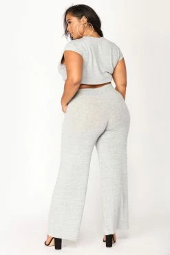 Fashion Nova Net And Chill Set - Heather Grey