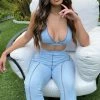 Fashion Nova Legging Sets Had Me At Hello Legging Set - Light Blue