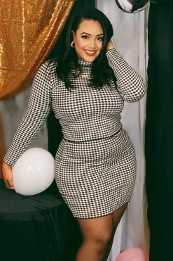 Fashion Nova Sweater Sets Let It Go Sweater Skirt Set - White/Black