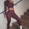 Fashion Nova Liberty Legging Set - Chocolate Legging Sets