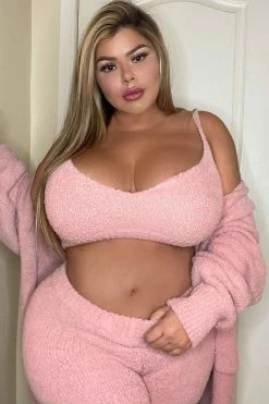 Fashion Nova Living In It 3 Piece Legging Set - Pink Legging Sets