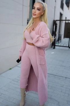 Fashion Nova Living In It 3 Piece Legging Set - Pink Legging Sets