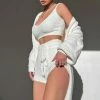 Fashion Nova Living In It Cozy 3 Piece Set - Ivory Sweater Sets