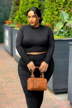 Fashion Nova Meet At My Favorite Spot Legging Set - Black Legging Sets