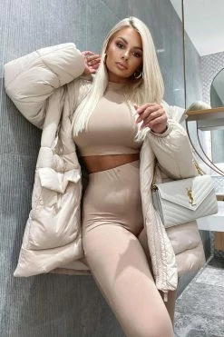 Fashion Nova Legging Sets Meet At My Favorite Spot Legging Set - Taupe