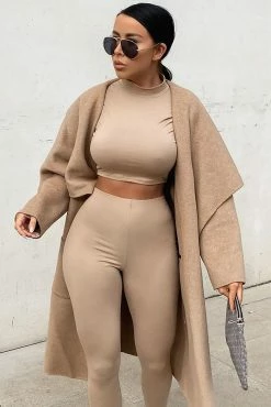 Fashion Nova Legging Sets Meet At My Favorite Spot Legging Set - Taupe