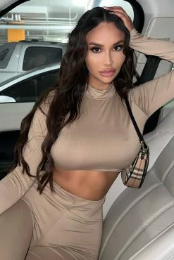 Fashion Nova Legging Sets Meet At My Favorite Spot Legging Set - Taupe