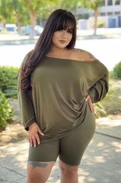Fashion Nova Play In Comfort Short Set - Olive