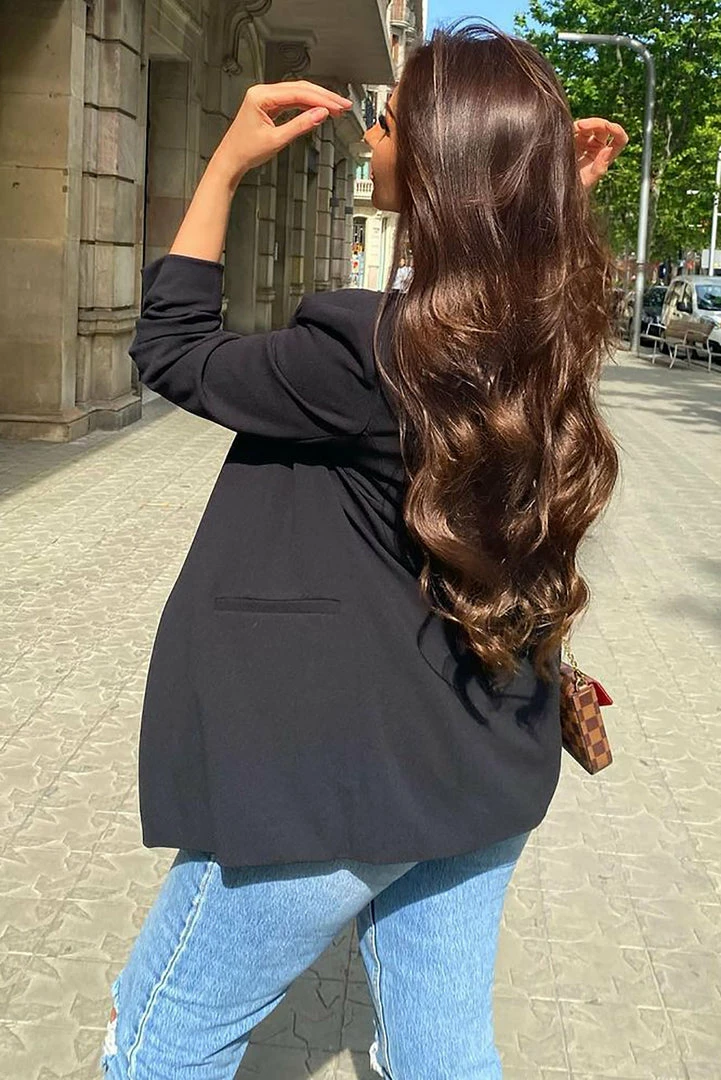 Fashion Nova The Celine Blazer - Black