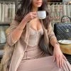 Fashion Nova The Celine Blazer - Taupe Matching Separates