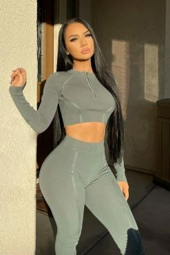 Fashion Nova Legging Sets The Headliner Legging Set - Sage