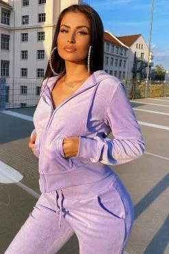 Fashion Nova The Original Trendsetter Goddess Velour Set - Lavender