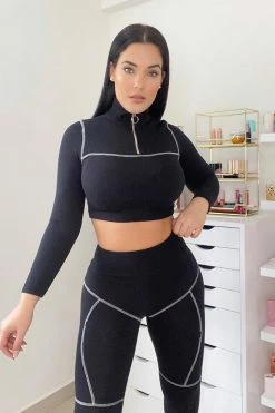 Fashion Nova Weekend Warrior Pant Set - Black Legging Sets